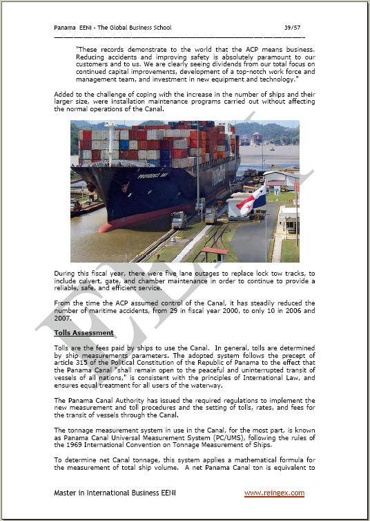Panama Handel międzynarodowy (Kurs Magisterskie)